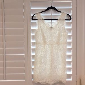 Joie Ivory Lace Dress w/Lining size M